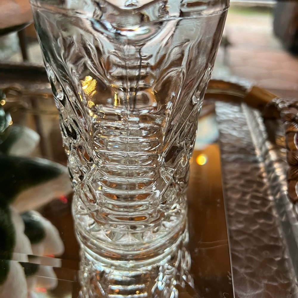 Small Clear Pressed Glass Syrup Pitcher MCM - Picture 3 of 9